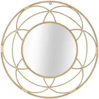 Mauro Ferretti Miroir mural Valencia Ø 60x3 cm marron