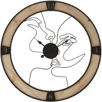 Mauro Ferretti horloge murale Spritzer Ø 66x4 cm noir or