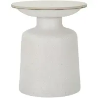 Mauro Ferretti Table d'appoint Fush, diamètre 40 cm, longueur 47 cm, couleur blanche