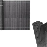 Casa.pro Brise-vue en PVC « Cefalu » avec attaches de câble, 90 x 500 cm, largeur des lamelles : 16 mm, anthracite