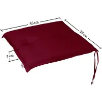 Detex Lot de x6 Coussins de Chaise Épais Rouge Boston