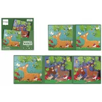 Scratch Livre de puzzles magnétiques dans la forêt, 2 images, 40 pièces