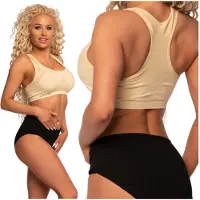MARKAL Soutien-gorge de sport fitness pour femme M/L Beige