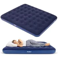 Rebel RBA-5001 Matelas gonflable 203 x 152 x 22 cm, bleu