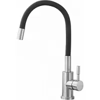 Liveno Robinet de cuisine flexible Nayes avec bec noir