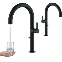 Laveo Robinet d'évier de cuisine Pureco noir pour filtre à eau