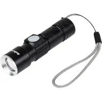 Rebel Lampe torche LED 3W, portée 80 m, batterie 350 mAh, 120 lm, boîtier en aluminium