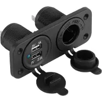 Peiying Chargeur de voiture USB pour montage, 3100 mA, 2 ports