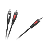 Cabletech Câble audio mini-jack RCA 10 m, prise jack 3,5 mm vers 2 RCA, Eco-Line