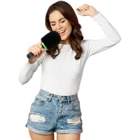 Media-Tech KARAOKE IDOL BT – Microphone sans fil 3 en 1 avec haut-parleur Bluetooth pour karaoké. Modulateur de voix/MP3/LED disco/5 W RMS/100 W PMPO