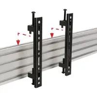 B-Tech Accessoires de montage d'écran plat - - BT8390-VESA200F - Noir - 70 kg - Glissière
