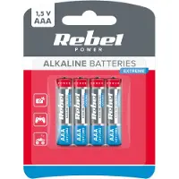 Rebel BAT0096B Piles alcalines VIPOW EXTREME LR03 4s