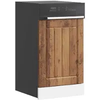 vidaXL Bandeau de lave-vaisselle Lucca Noir Bois composite