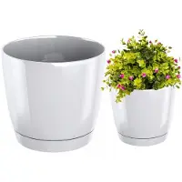 Prosperplast Prosper Plast Duop180-S449 18 X 16,5 Cm " Coubi " Pot De Fleurs ? Blanc