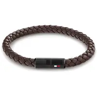 Tommy Hilfiger Stylish brown leather bracelet 2790668, (19.50 cm, Cuir)