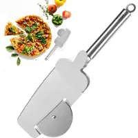 Teesa Coupe-pizza avec disque de découpe à dents pour les bords et spatule avec pince