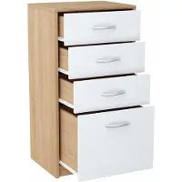 Meble Bestseller Commode 45cm 4S BLANC-SONOMA 4 tiroirs