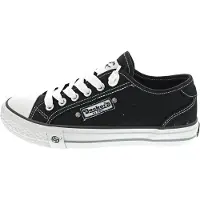 Dockers by Gerli Damen Canvas Sneaker Schwarz/Weiß
