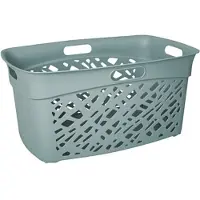 Eda Wäschekorb ALMERIA, 45 Liter, PP, eukalyptus grün ergonomische Form, Griffe an den kurzen und lange (45 l)