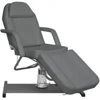 vidaXL Table de massage Gris 180x62x(87-112) cm