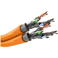 Goobay 91892 CAT 7A câble réseau duplex, S/FTP (PiMF), orange, 500 m - CU, AWG 23/1 (solid), LSZH