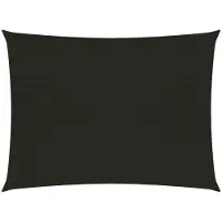 vidaXL Voile d'ombrage 160 g/m² Noir 6x7 m PEHD