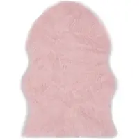 vidaXL Tapis 60 x 90 cm Peau de mouton synthétique Rose