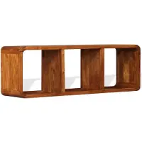 vidaXL Meuble TV en bois massif avec finition couleur miel 120x30x40 cm