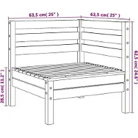 vidaXL Canapé d'angle de jardin 2 pcs. Bois massif Douglas