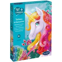 SentoSphere Jeu créatif Tableau à diamanter Licorne