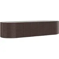 vidaXL Lit surélevé de jardin Acier galvanisé marron