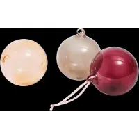 Ferm Living Glass Baubles - Lot de 3 L | Roseate Translucent