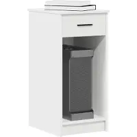 vidaXL Armoire d'ordinateur avec tiroir blanc 35x45x77 cm
