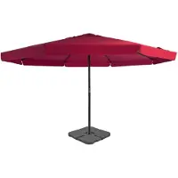 vidaXL Parasol avec pied de parasol portable rouge