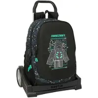 Safta Sac à Dos à Roulettes Evolution Minecraft Screen 22.5l 44x32x16 Cm