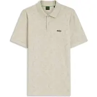 BOSS Polo en piqué de coton avec motif imprimé partout