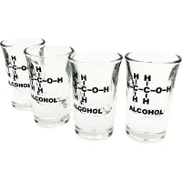 Mad Monkey - Verres à shot avec formule à l'alcool 4 pcs., Verres à cocktail, Transparent