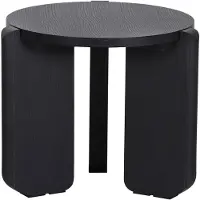 Selsey Preffines S - Table basse, Ø 50 cm, imitation frêne gris noir