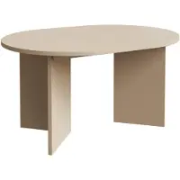 Selsey Ovo - Table de salle à manger extensible, ronde, 110-190 x 110 cm, Cappuccino