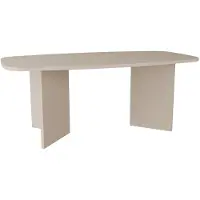 Selsey Piano – Table à manger rectangulaire aux angles arrondis, 190 cm, gris cachemire