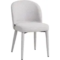 Selsey Coases – Chaise de salle à manger avec revêtement bouclé, gris clair
