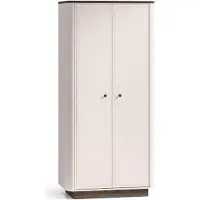 Selsey Vilavio – Armoire à 2 portes, tringle à vêtements et étagères, aspect cachemire/chêne, 92 cm