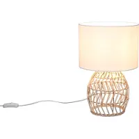 TRIO Lampe de table Rike avec du rotin