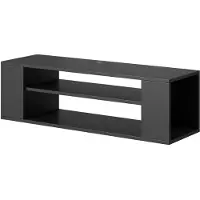 Selsey Wall - Armoire TV avec 2 compartiments, noir, 100 cm