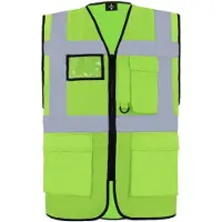 Korntex KXBRSSHRJ | Premium Hi-Vis Broken Reflex Softshell Jacket Copenhagen - Couleur : Signal Yellow/Black - Taille : XXL