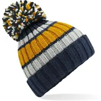 Beechfield Bonnet ray? avec pompon Dijon Blue - Beechfield BF392