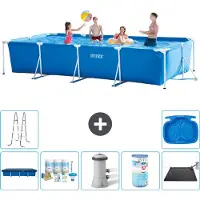Intex Piscine rectangulaire hors sol - 450x220x84 cm - Composée de 8 éléments - Modèle S30259