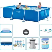 Intex Piscine rectangulaire hors sol - 300x200x75 cm - Composée de 7 éléments - Modèle S30155