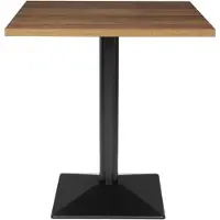 Bolero Table carrée avec plateau résistant aux rayures 700 x 700 x 750 mm