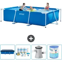 Intex Piscine rectangulaire hors sol - 300x200x75 cm - Composée de 5 parties - Modèle S30147